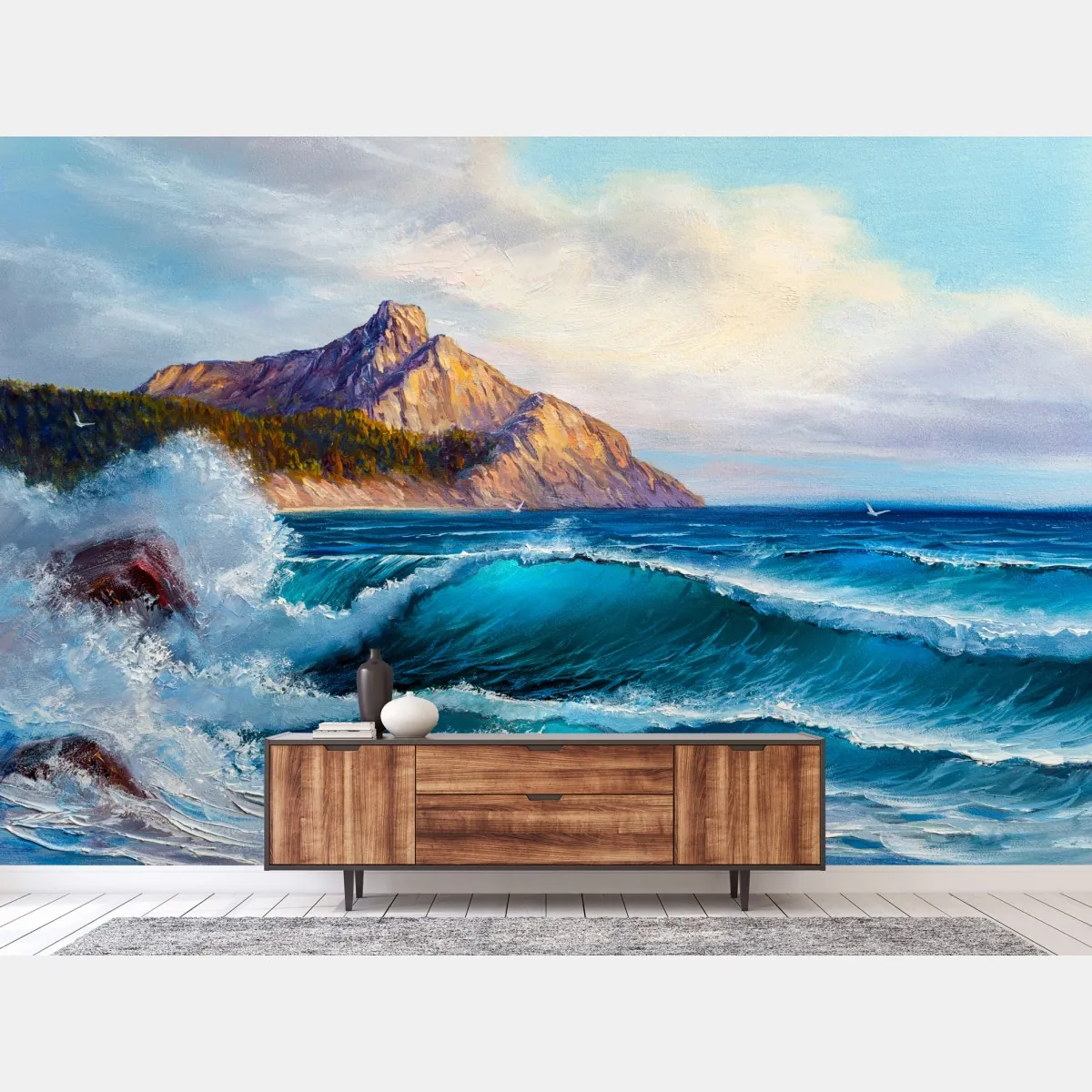 Fototapeta turkusowa fala - pejzaż morski – Wallissimo® Fototapeta turkusowa fala - pejzaż morski – Wallissimo®