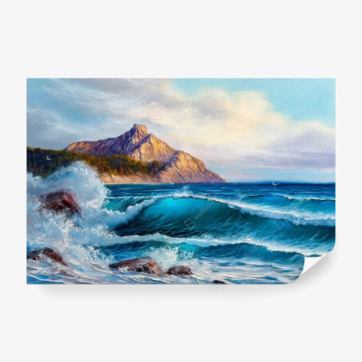 Fototapeta turkusowa fala - pejzaż morski – Wallissimo® Fototapeta turkusowa fala - pejzaż morski – Wallissimo®