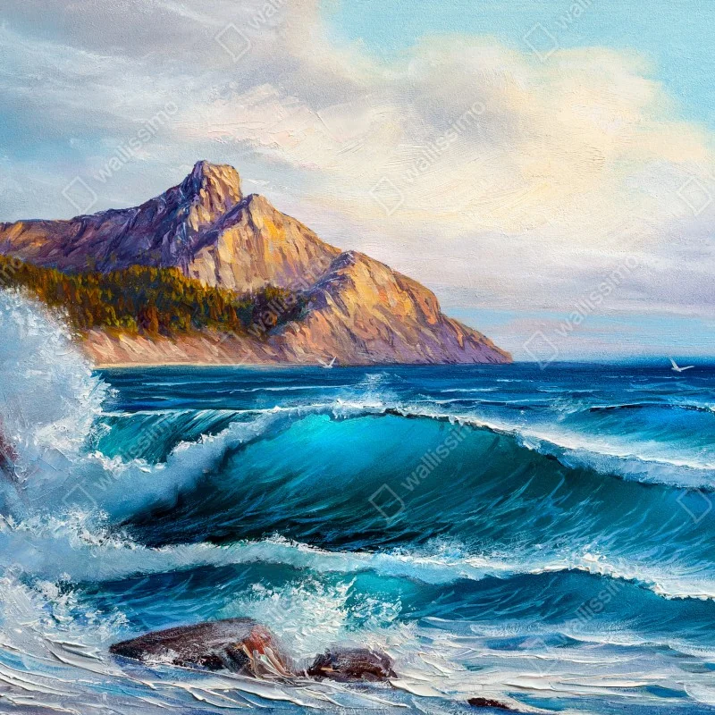 Fototapeta turkusowa fala - pejzaż morski – Wallissimo® Fototapeta turkusowa fala - pejzaż morski – Wallissimo®