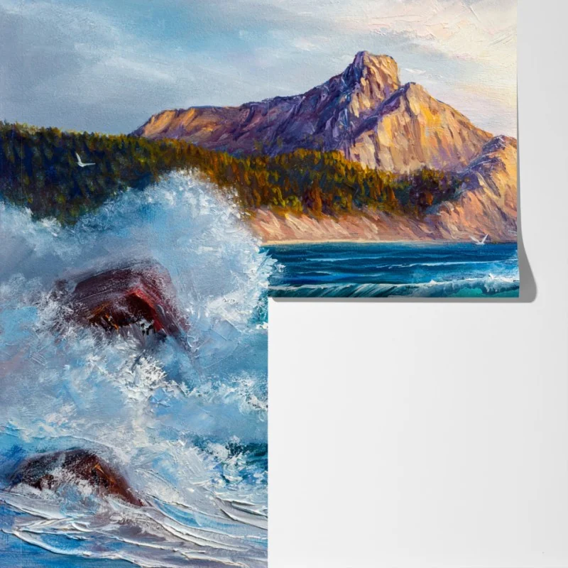 Fototapeta turkusowa fala - pejzaż morski – Wallissimo® Fototapeta turkusowa fala - pejzaż morski – Wallissimo®