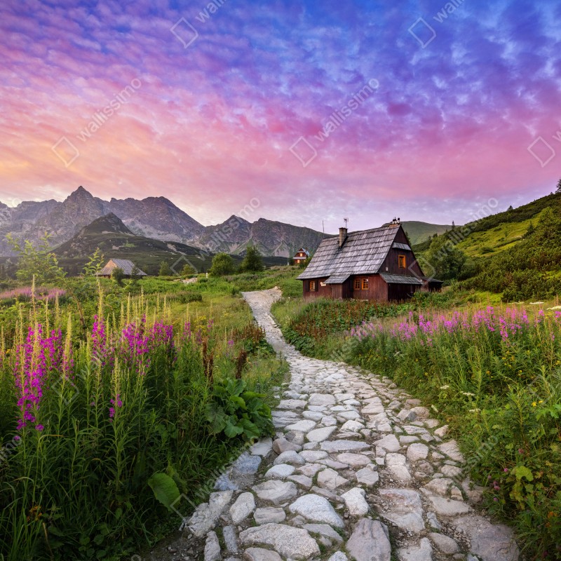 Fototapeta wschód słońca nad Hala Gasienicowa – Wallissimo® Fototapeta wschód słońca nad Hala Gasienicowa – Wallissimo®