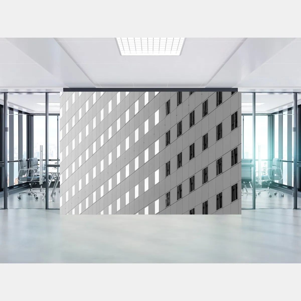 Fototapeta minimalistyczna fasada z geometrycznym wzorem – Wallissimo® Fototapeta minimalistyczna fasada z geometrycznym wzorem – Wallissimo®