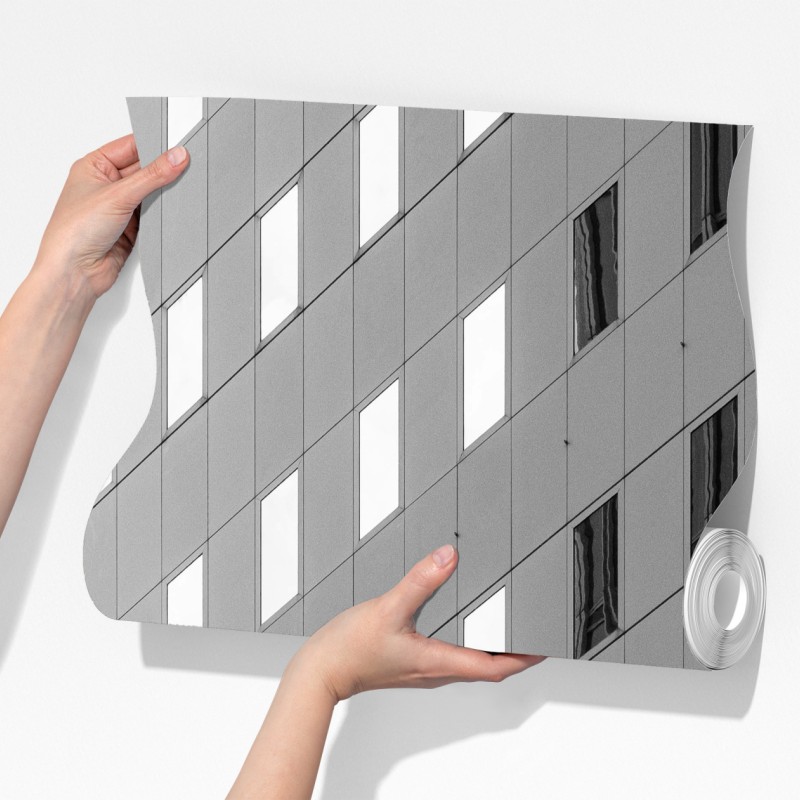 Fototapeta minimalistyczna fasada z geometrycznym wzorem – Wallissimo® Fototapeta minimalistyczna fasada z geometrycznym wzorem – Wallissimo®