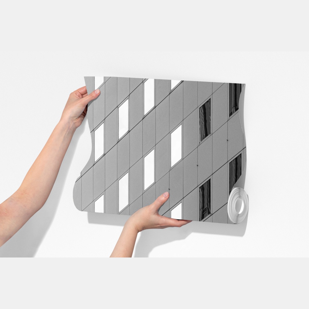 Fototapeta minimalistyczna fasada z geometrycznym wzorem – Wallissimo® Fototapeta minimalistyczna fasada z geometrycznym wzorem – Wallissimo®