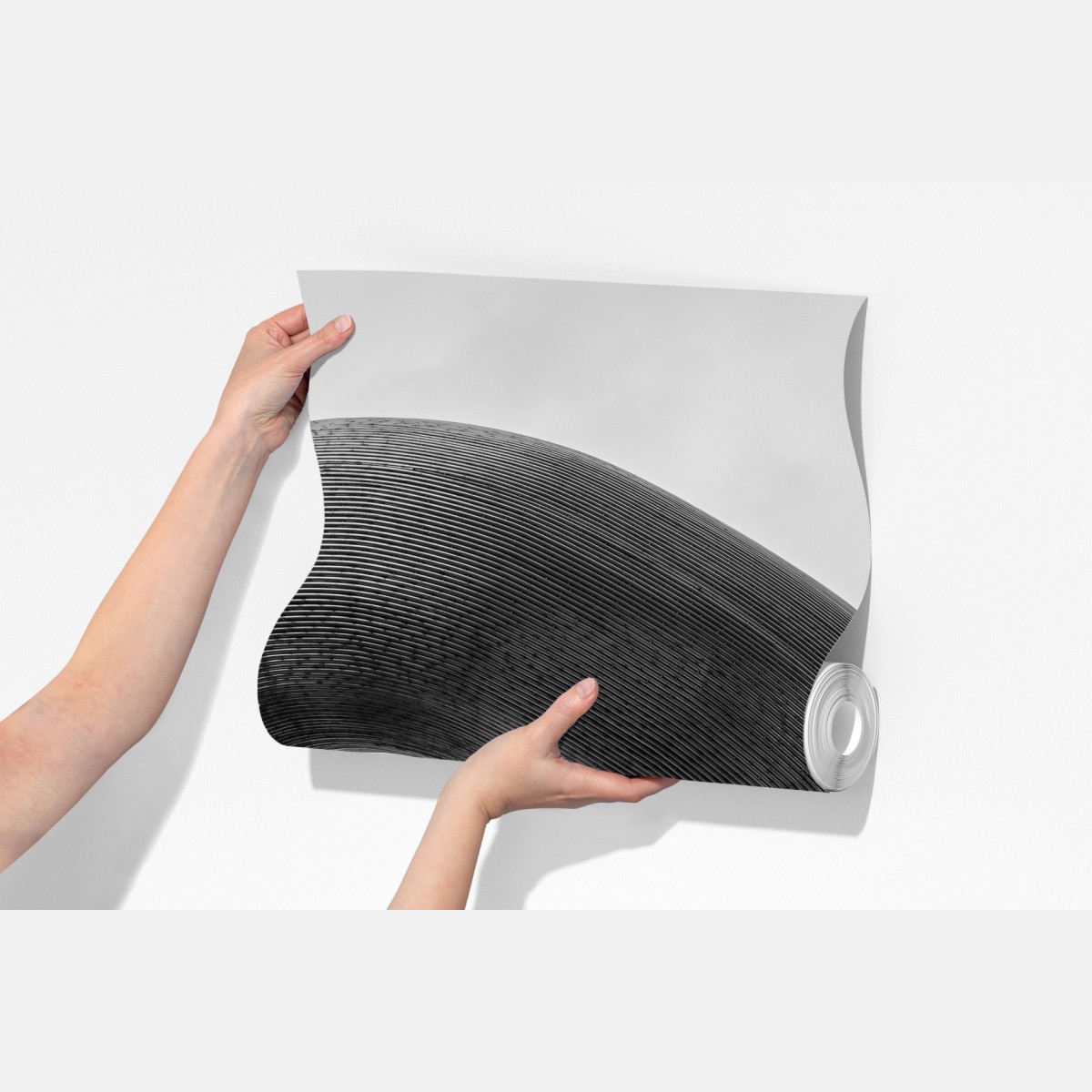 Fototapeta krzywe formy abstrakcyjna rzeźba w odcieniach szarości – Wallissimo® Fototapeta krzywe formy abstrakcyjna rzeźba w odcieniach szarości – Wallissimo®