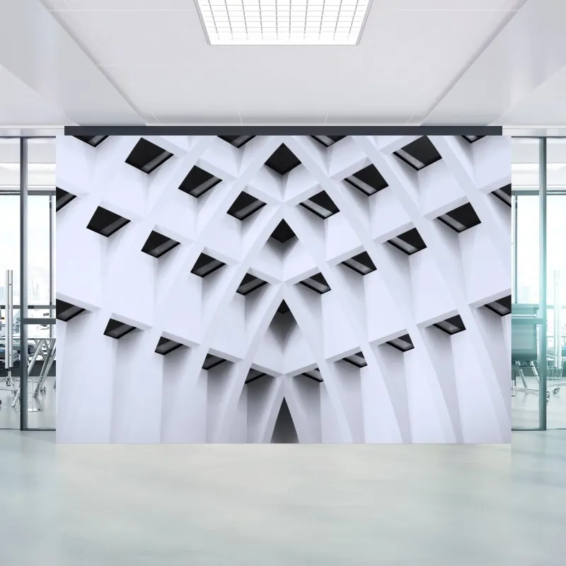 Fototapeta geometryczny łukowy sufit