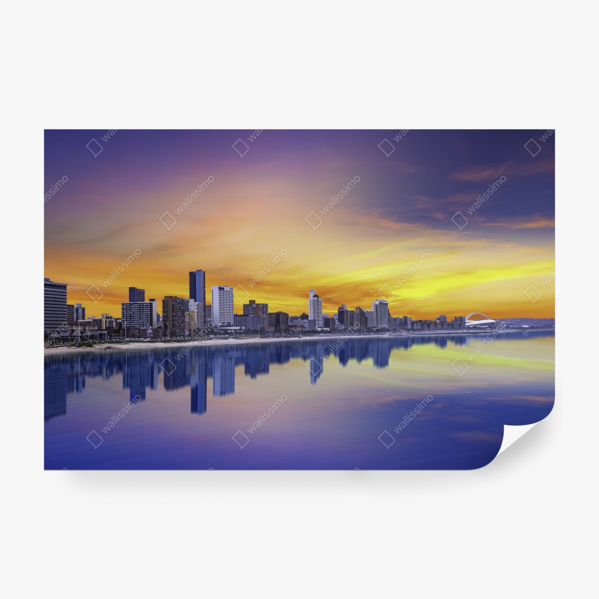 Fototapeta Durban zmierzchowa panorama nad plażą – Wallissimo® Fototapeta Durban zmierzchowa panorama nad plażą – Wallissimo®