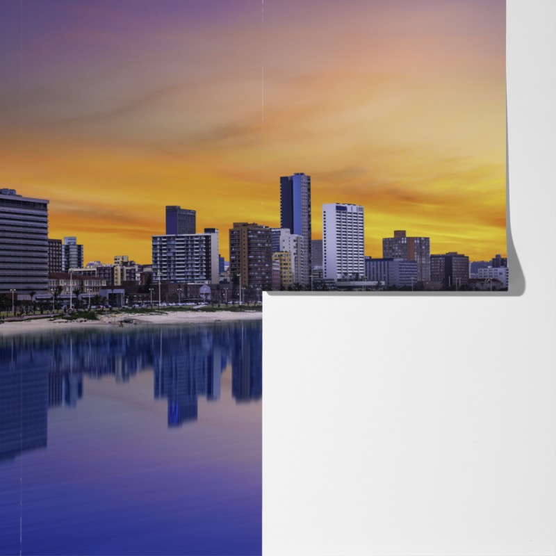 Fototapeta Durban zmierzchowa panorama nad plażą – Wallissimo® Fototapeta Durban zmierzchowa panorama nad plażą – Wallissimo®