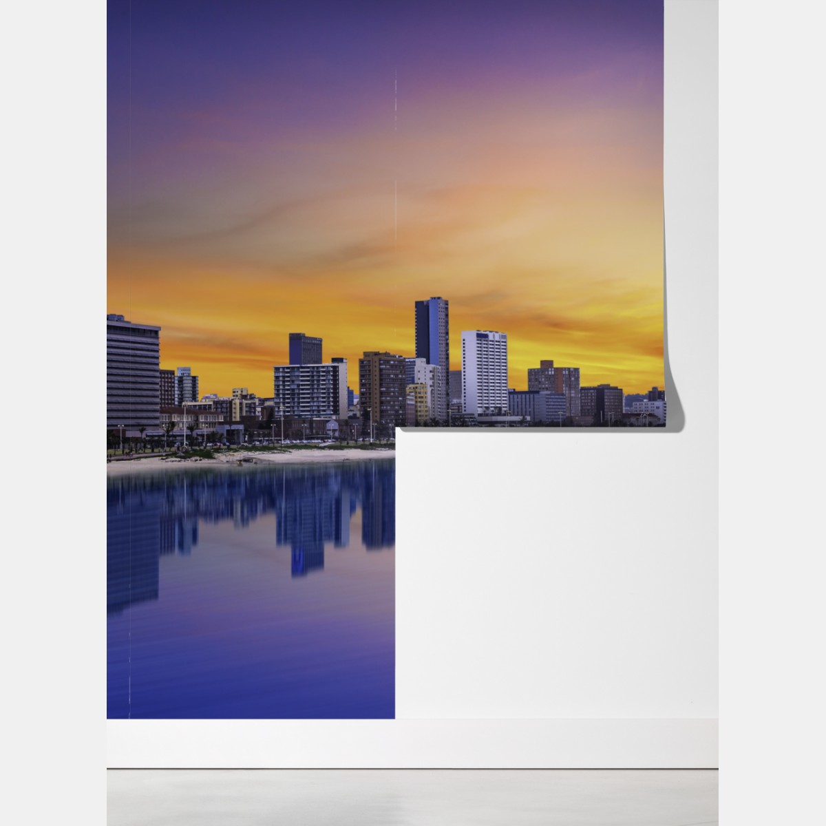 Fototapeta Durban zmierzchowa panorama nad plażą – Wallissimo® Fototapeta Durban zmierzchowa panorama nad plażą – Wallissimo®