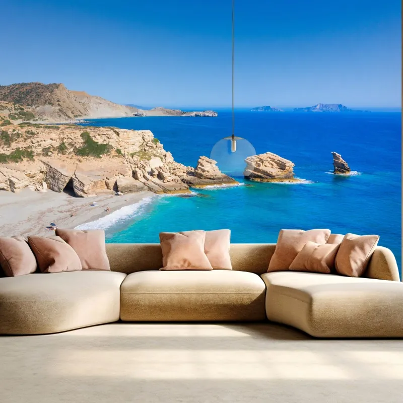 Fototapeta turkusowa nadmorska oaza – Wallissimo® Fototapeta turkusowa nadmorska oaza – Wallissimo®