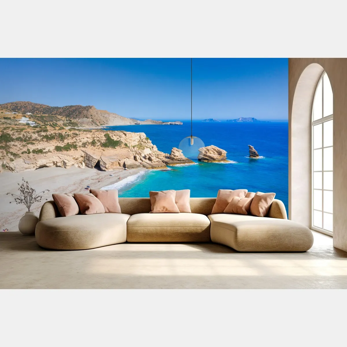 Fototapeta turkusowa nadmorska oaza – Wallissimo® Fototapeta turkusowa nadmorska oaza – Wallissimo®