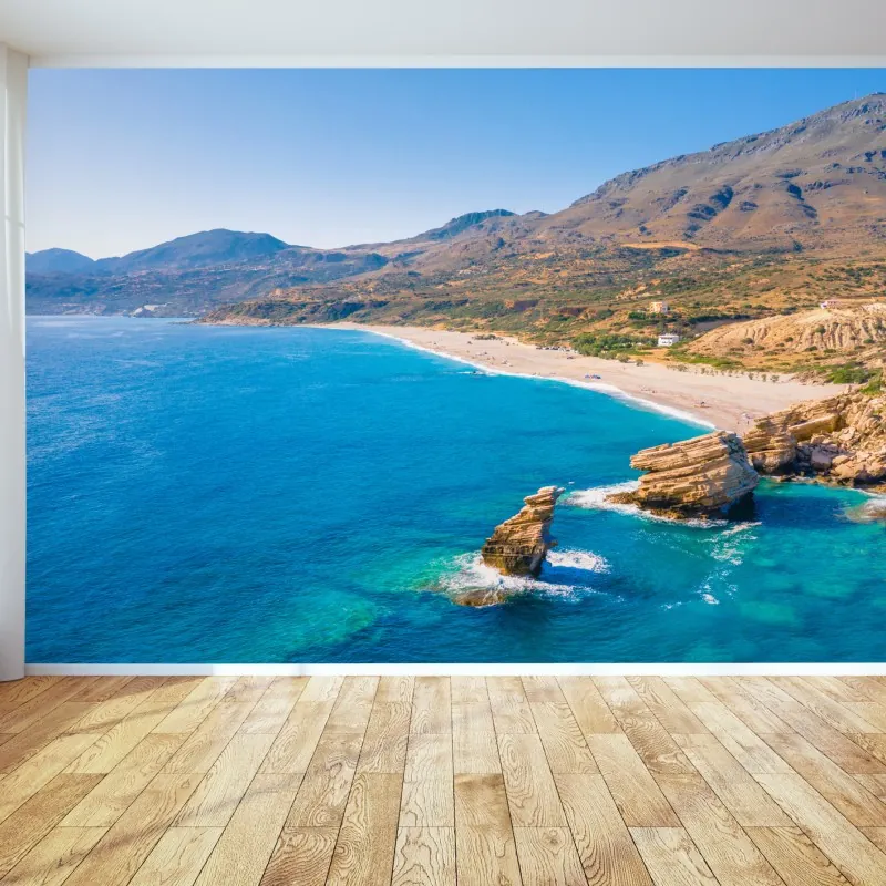 Fototapeta turkusowe wybrzeże panorama plaży