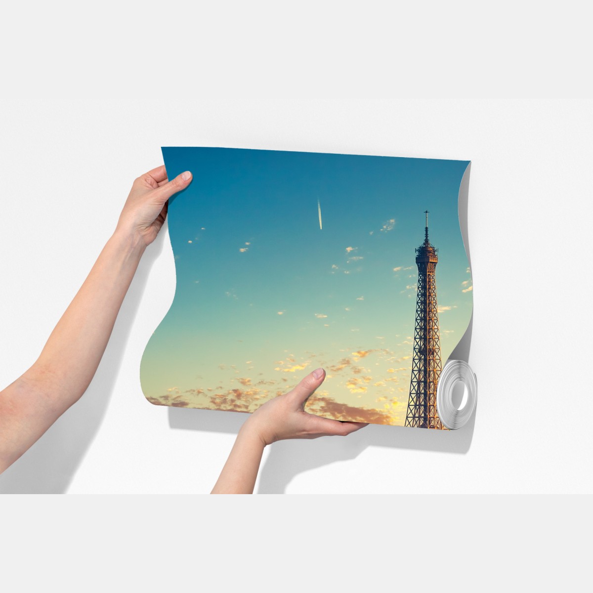 Fototapeta zachód słońca nad panoramą Paryża z Wieżą Eiffla – Wallissimo® Fototapeta zachód słońca nad panoramą Paryża z Wieżą Eiffla – Wallissimo®