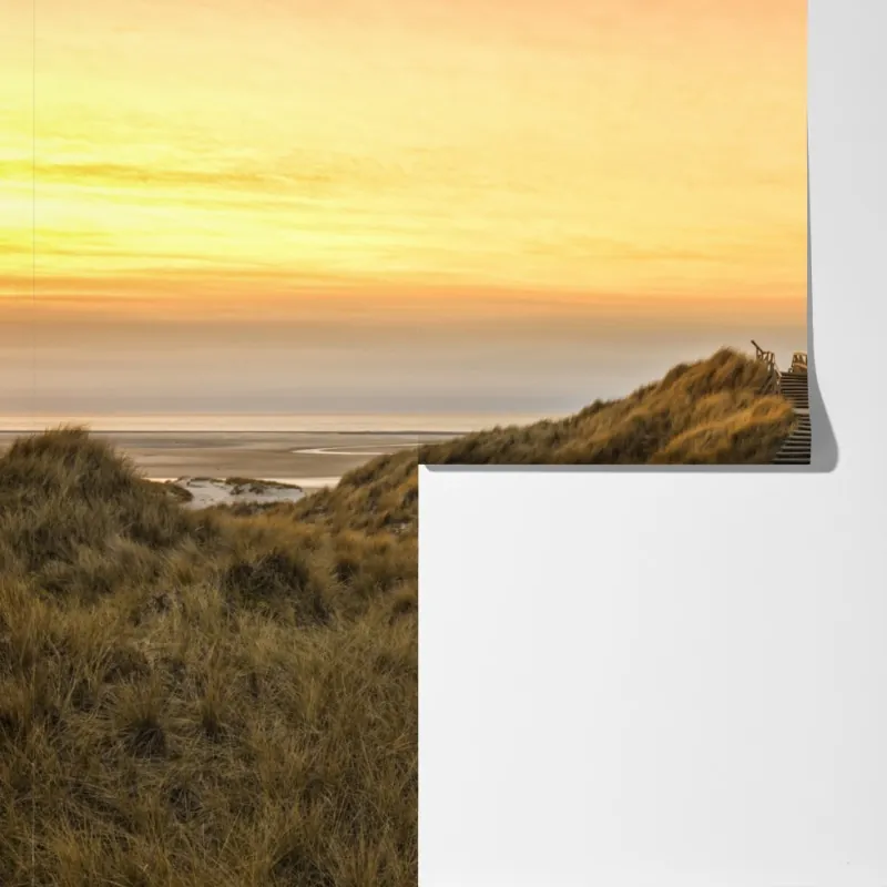 Fototapeta zachód słońca nad plażą Amrum – Wallissimo® Fototapeta zachód słońca nad plażą Amrum – Wallissimo®