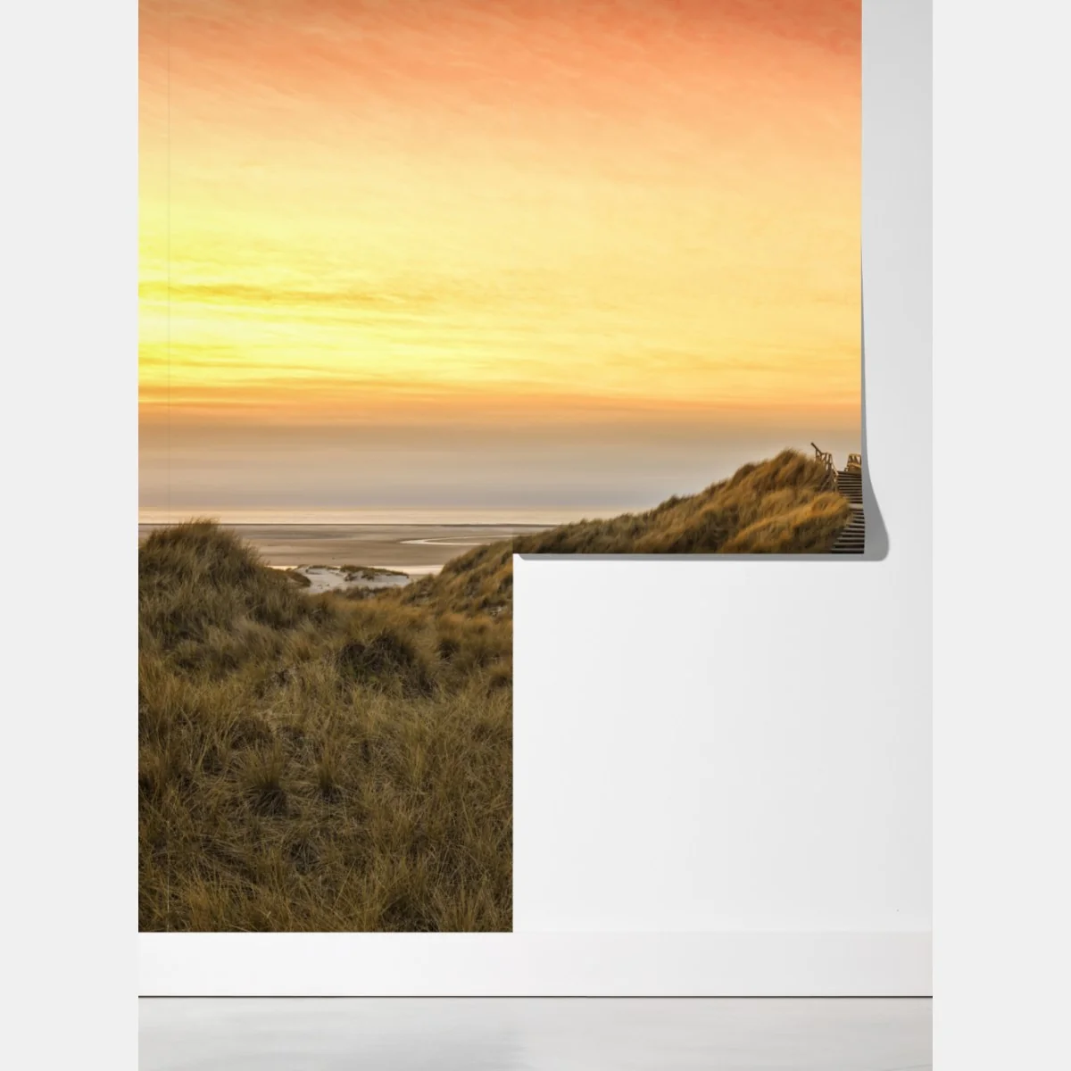 Fototapeta zachód słońca nad plażą Amrum – Wallissimo® Fototapeta zachód słońca nad plażą Amrum – Wallissimo®