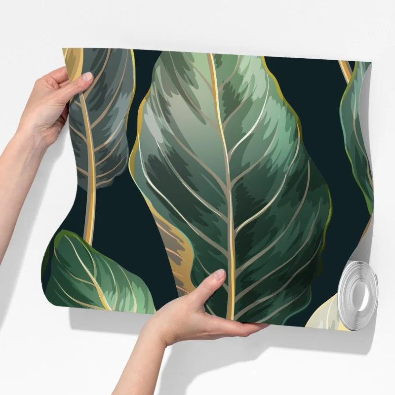 Fototapeta vintage tropikalny wzór z liśćmi – Wallissimo® Fototapeta vintage tropikalny wzór z liśćmi – Wallissimo®