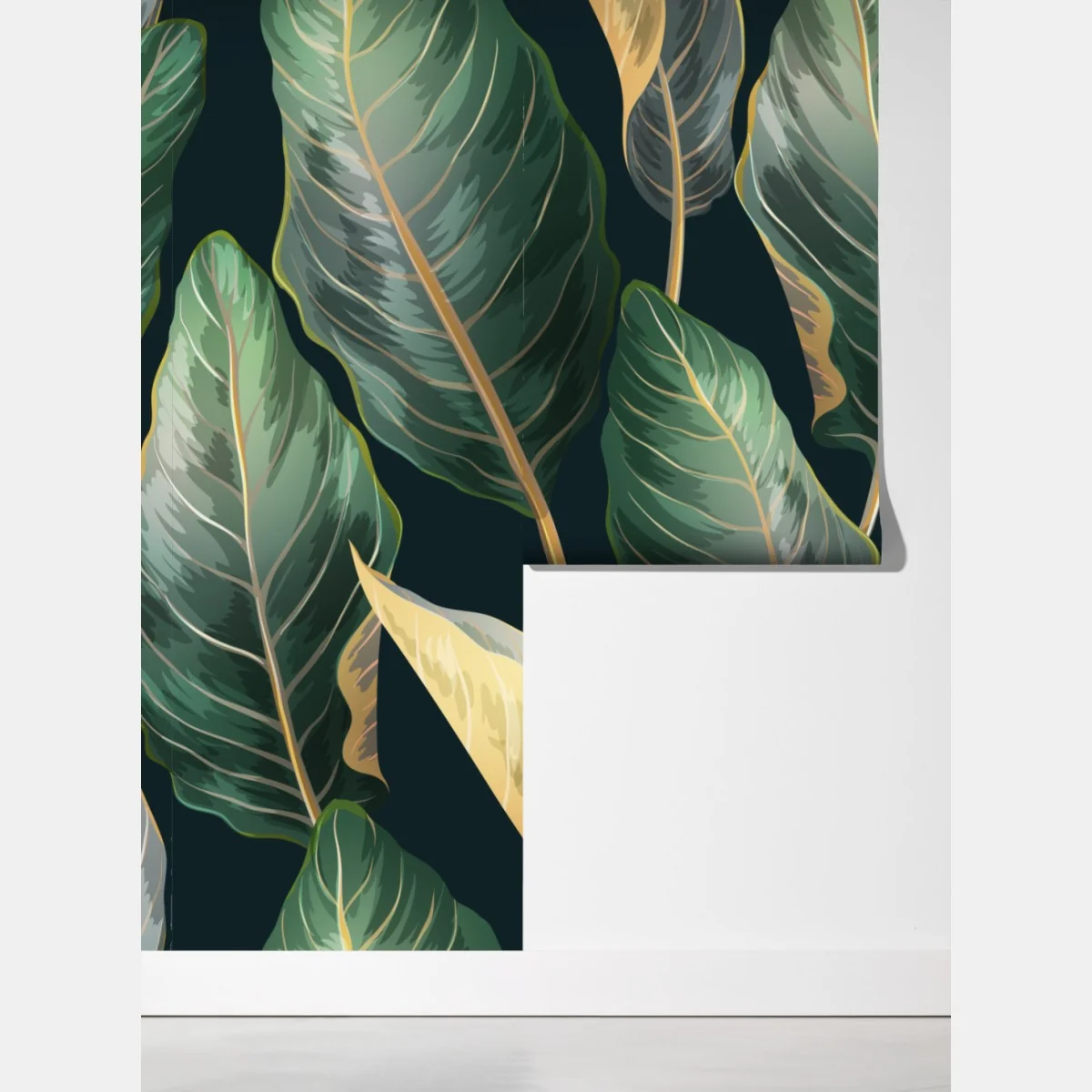 Fototapeta vintage tropikalny wzór z liśćmi – Wallissimo® Fototapeta vintage tropikalny wzór z liśćmi – Wallissimo®