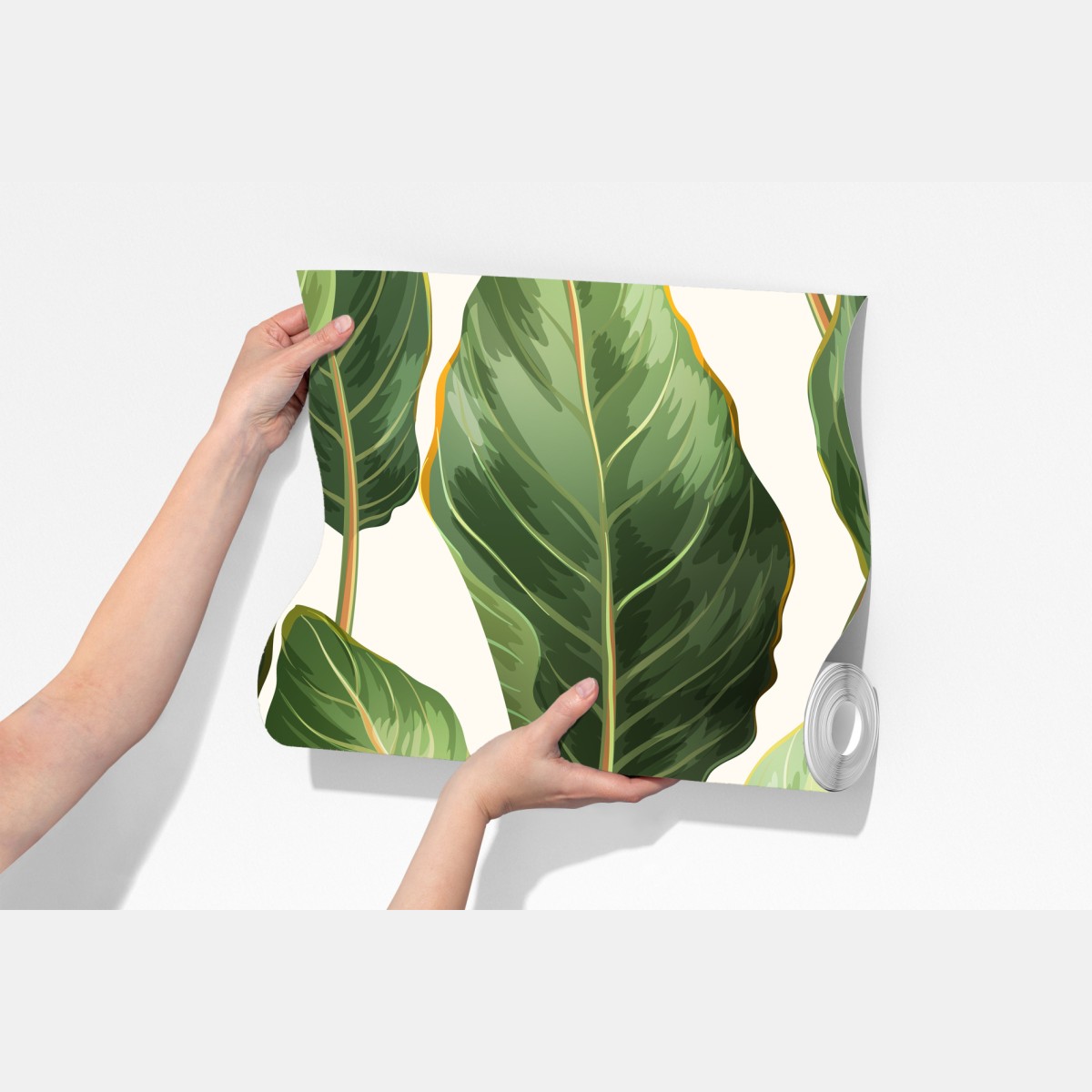 Fototapeta tropikalny wzór z liśćmi bananowca – Wallissimo® Fototapeta tropikalny wzór z liśćmi bananowca – Wallissimo®