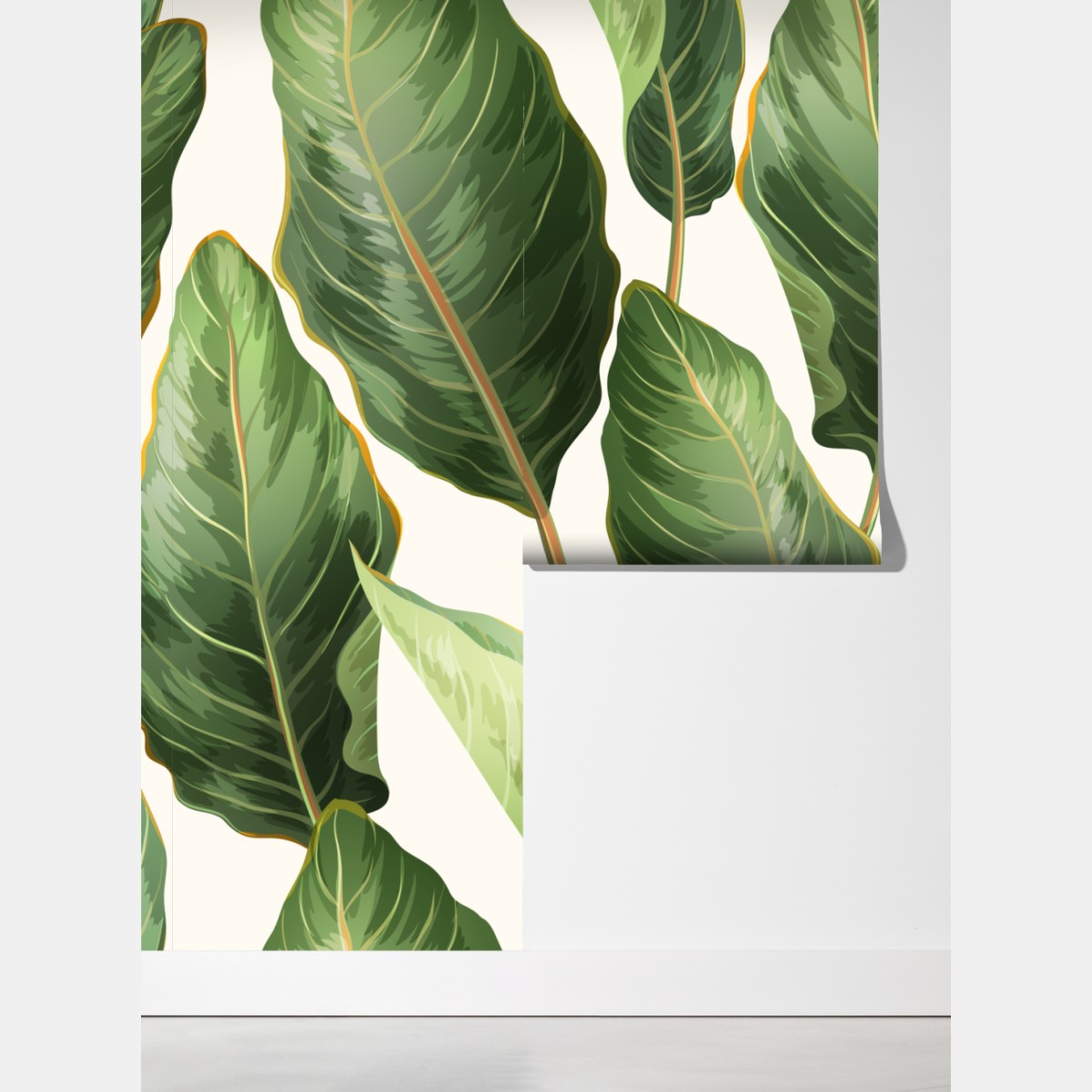 Fototapeta tropikalny wzór z liśćmi bananowca – Wallissimo® Fototapeta tropikalny wzór z liśćmi bananowca – Wallissimo®