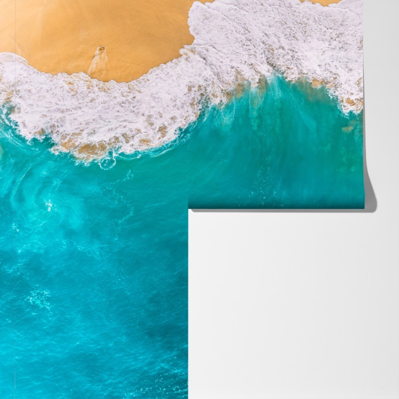 Fototapeta turkusowe fale nad plażą Kelingking, Nusa Penida – Wallissimo® Fototapeta turkusowe fale nad plażą Kelingking, Nusa Penida – Wallissimo®