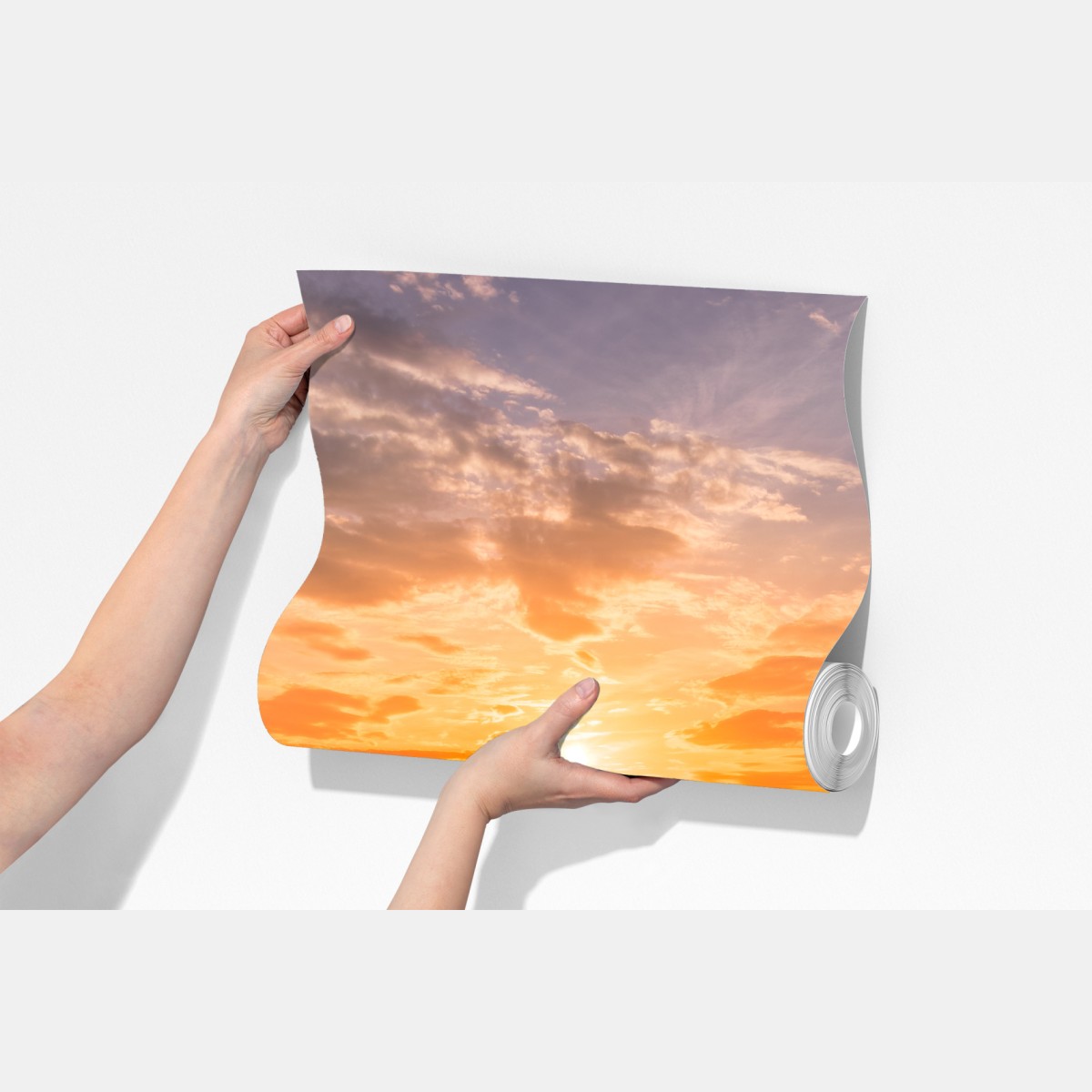 Fototapeta złoty zachód słońca nad spokojnym jeziorem – Wallissimo® Fototapeta złoty zachód słońca nad spokojnym jeziorem – Wallissimo®