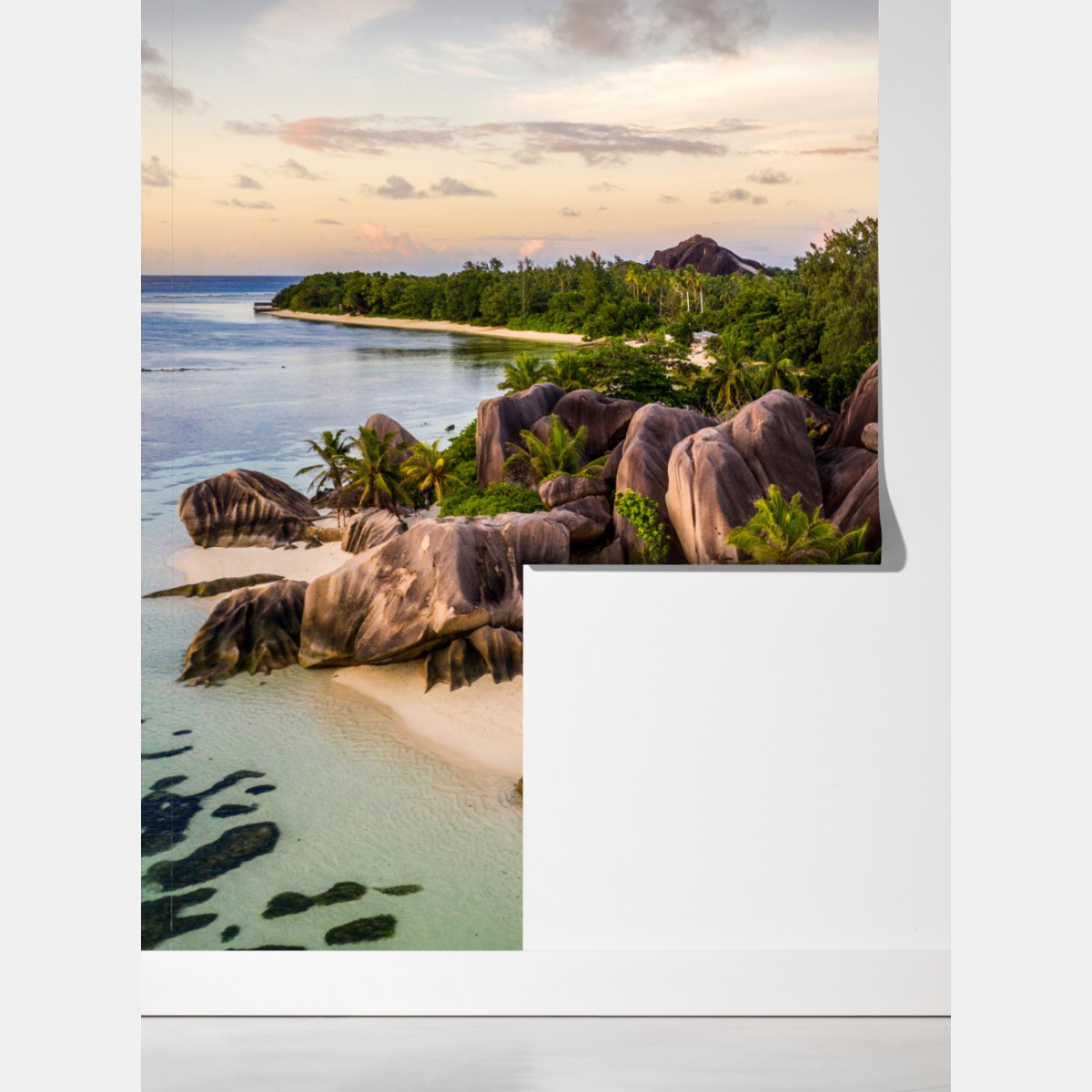 Fototapeta Anse d'Argent tropikalna plaża z granitowymi głazami – Wallissimo® Fototapeta Anse d'Argent tropikalna plaża z granitowymi głazami – Wallissimo®