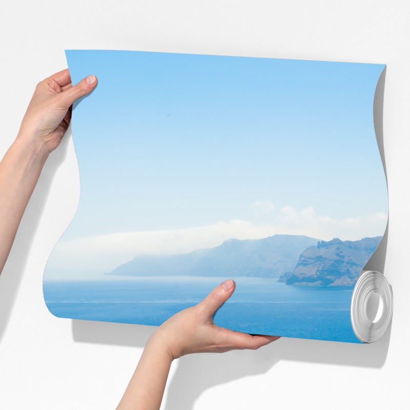 Fototapeta Santorini widok na wybrzeże z białą architekturą – Wallissimo® Fototapeta Santorini widok na wybrzeże z białą architekturą – Wallissimo®