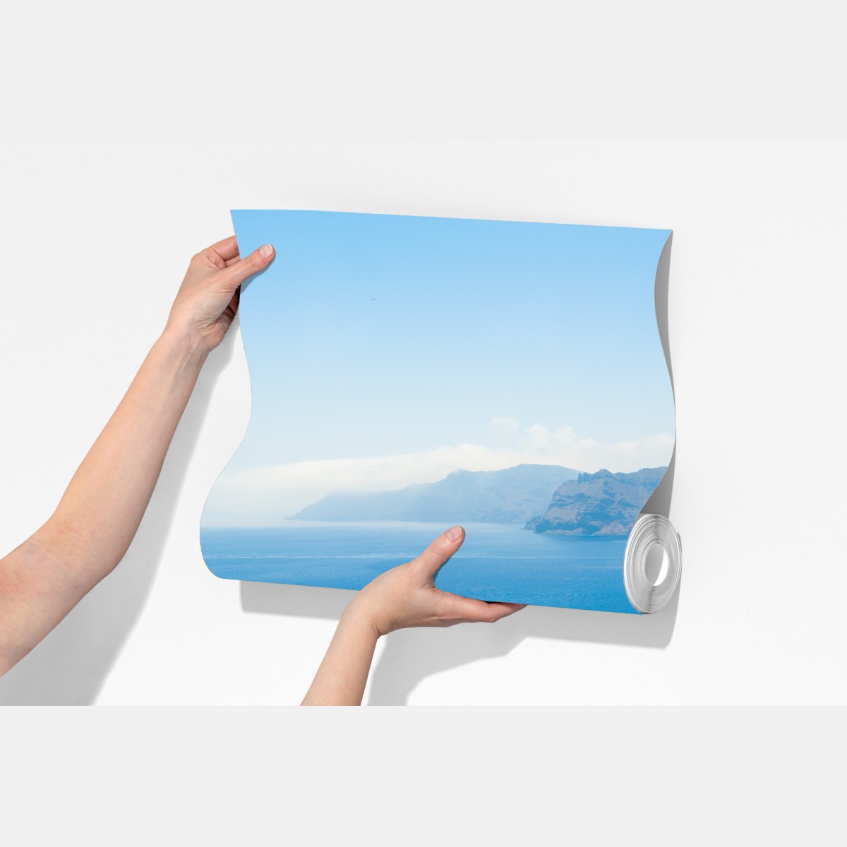 Fototapeta Santorini widok na wybrzeże z białą architekturą – Wallissimo® Fototapeta Santorini widok na wybrzeże z białą architekturą – Wallissimo®