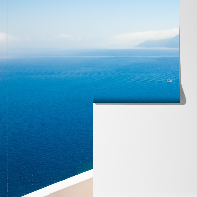 Fototapeta Santorini widok na wybrzeże z białą architekturą – Wallissimo® Fototapeta Santorini widok na wybrzeże z białą architekturą – Wallissimo®