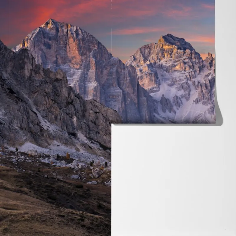 Fototapeta majestatyczny jesienny zachód w górach – Wallissimo® Fototapeta majestatyczny jesienny zachód w górach – Wallissimo®