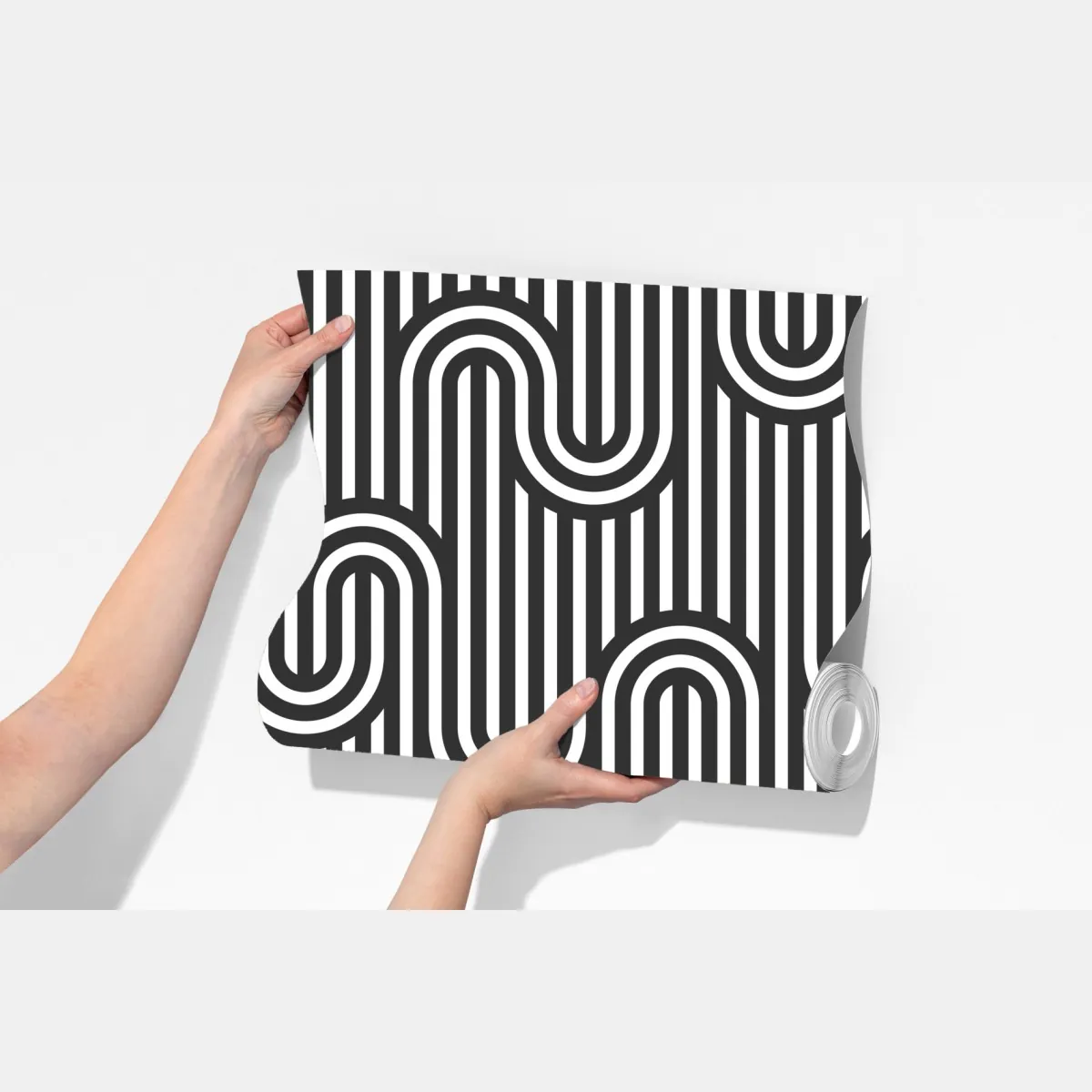 Fototapeta czarno-biały geometryczny wzór optyczny – Wallissimo® Fototapeta czarno-biały geometryczny wzór optyczny – Wallissimo®