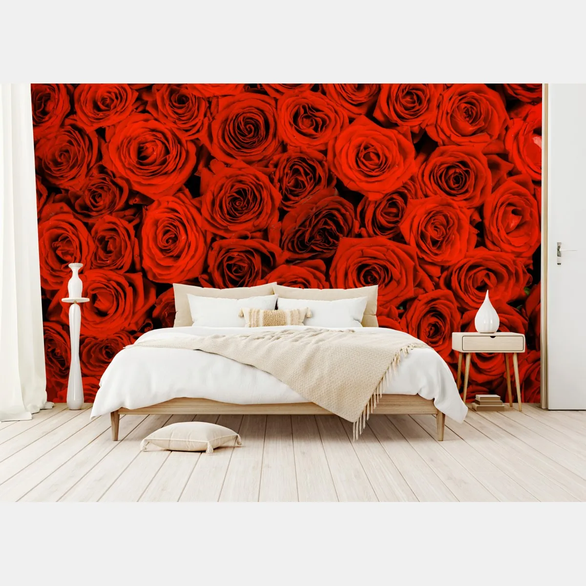 Fototapeta bujny bukiet czerwonych róż – Wallissimo® Fototapeta bujny bukiet czerwonych róż – Wallissimo®