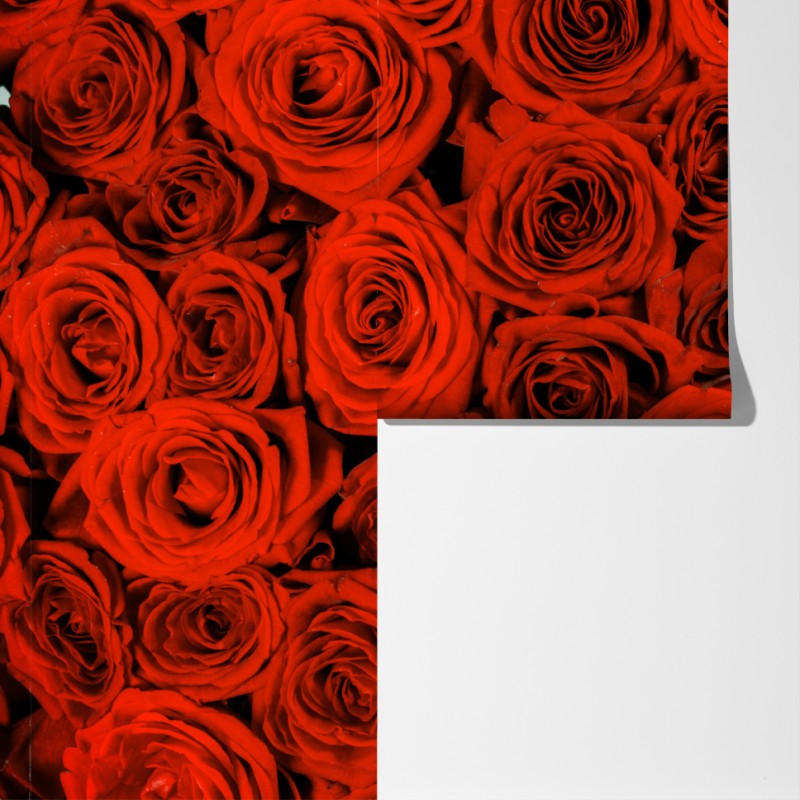 Fototapeta bujny bukiet czerwonych róż – Wallissimo® Fototapeta bujny bukiet czerwonych róż – Wallissimo®