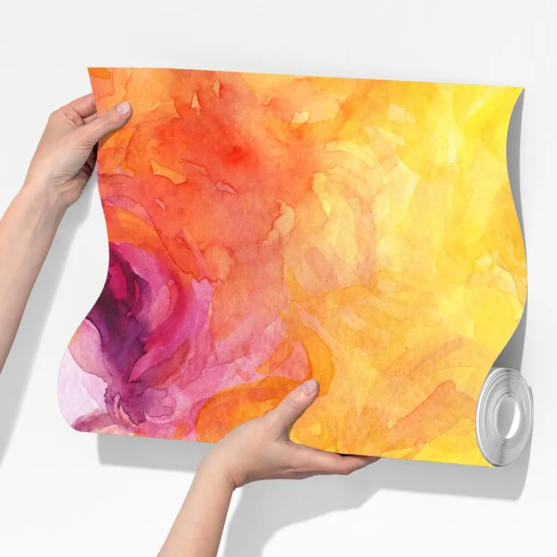 Fototapeta promienny akwarelowy portret kobiety – Wallissimo® Fototapeta promienny akwarelowy portret kobiety – Wallissimo®