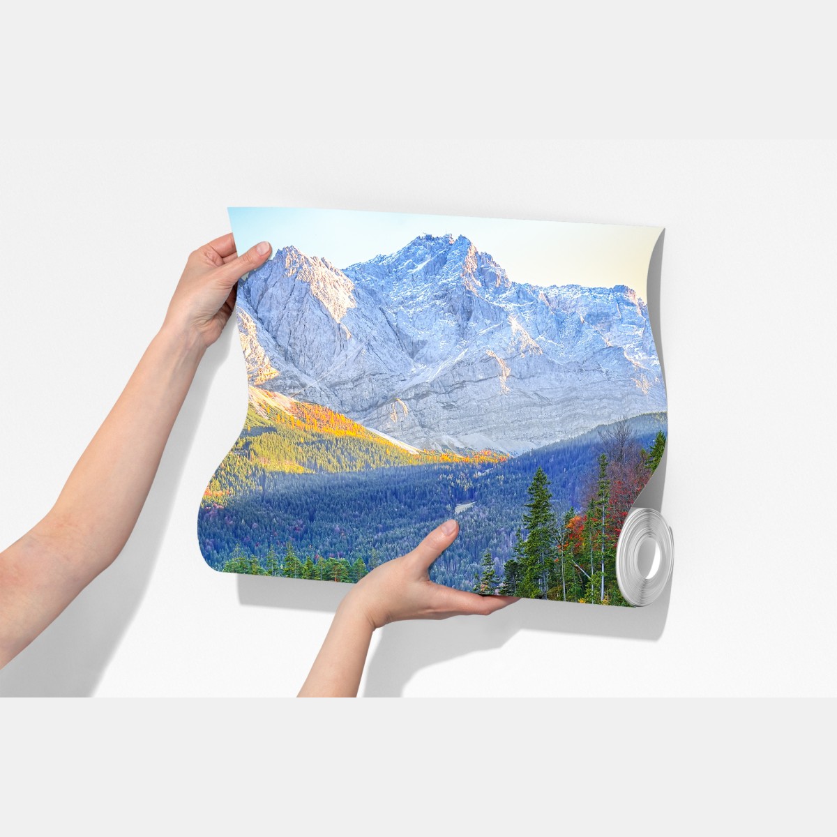 Fototapeta jesienne odbicie na Eibsee przy Zugspitze – Wallissimo® Fototapeta jesienne odbicie na Eibsee przy Zugspitze – Wallissimo®
