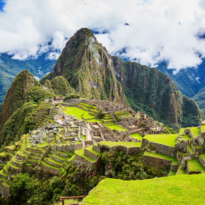 Fototapeta Machu Picchu starożytne tarasy górskie – Wallissimo® Fototapeta Machu Picchu starożytne tarasy górskie – Wallissimo®