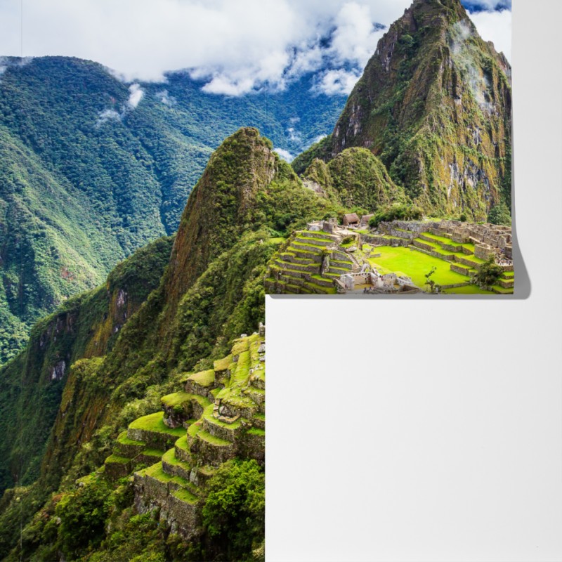 Fototapeta Machu Picchu starożytne tarasy górskie – Wallissimo® Fototapeta Machu Picchu starożytne tarasy górskie – Wallissimo®