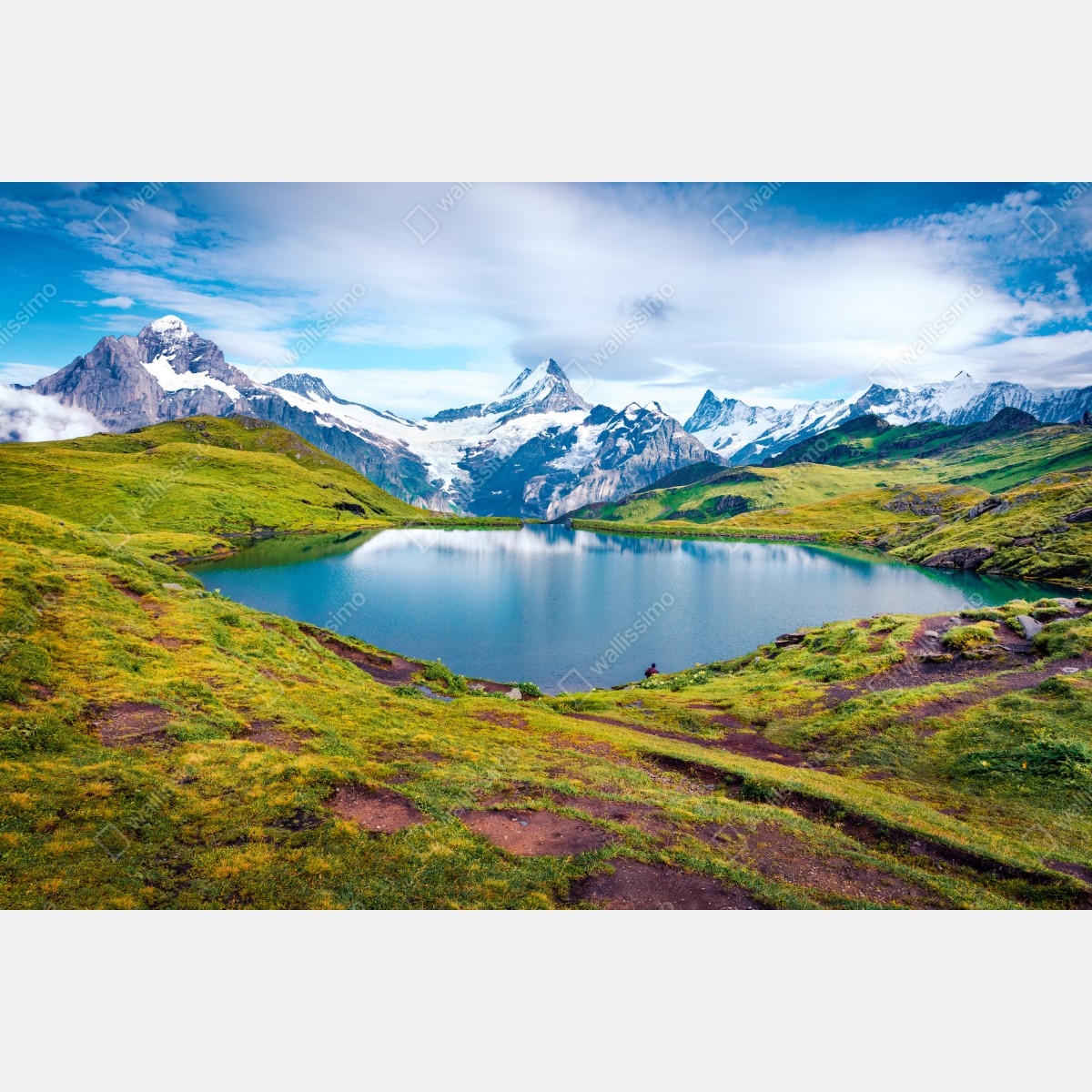Fototapeta spokojny poranek nad Bachalpsee, Szwajcaria – Wallissimo® Fototapeta spokojny poranek nad Bachalpsee, Szwajcaria – Wallissimo®