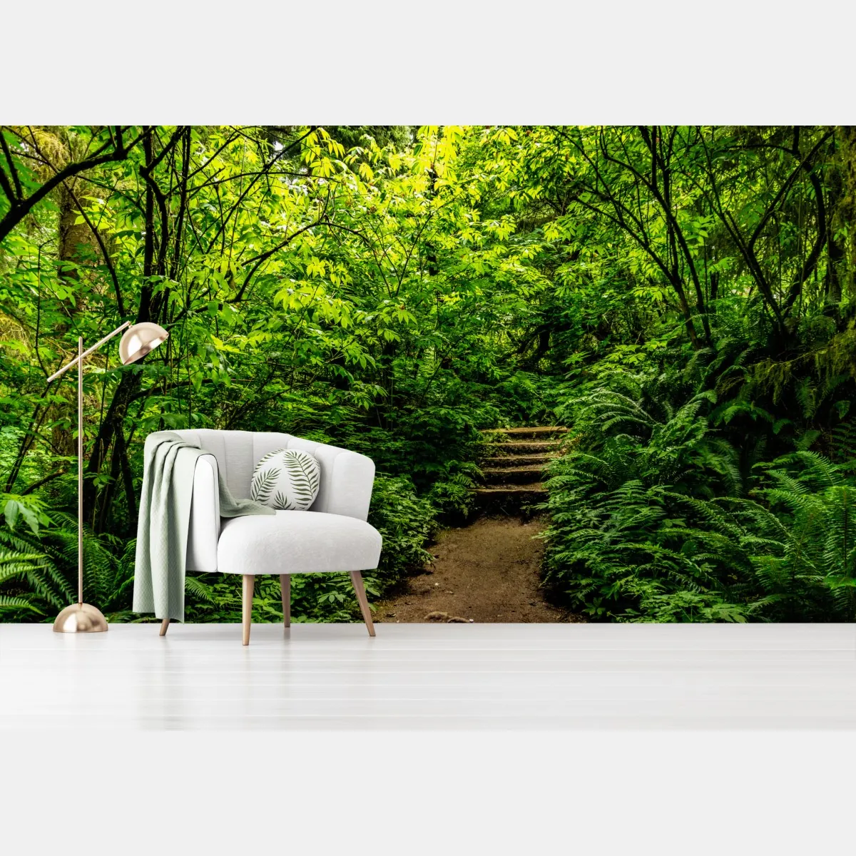 Fototapeta bujna leśna ścieżka – Wallissimo® Fototapeta bujna leśna ścieżka – Wallissimo®