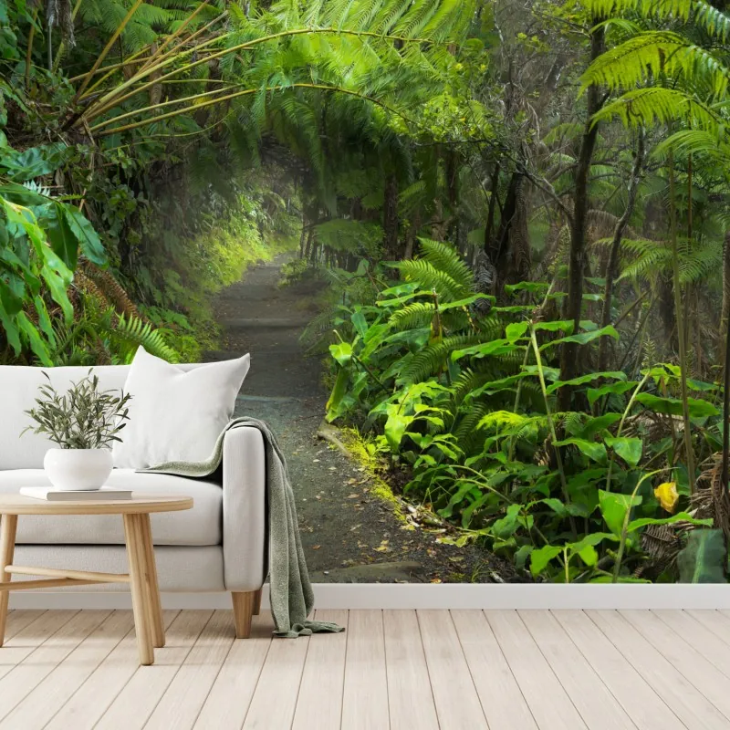 Fototapeta bujny las deszczowy na szlaku Kilauea Iki, Hawaje – Wallissimo® Fototapeta bujny las deszczowy na szlaku Kilauea Iki, Hawaje – Wallissimo®
