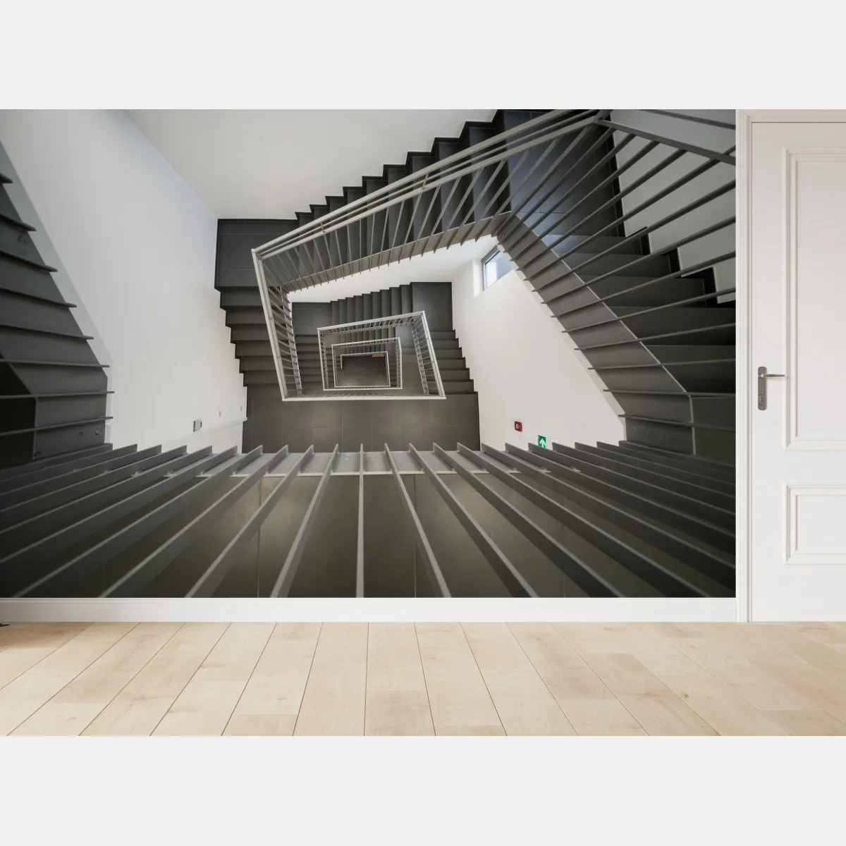 Fototapeta geometryczna klatka schodowa w perspektywie – Wallissimo® Fototapeta geometryczna klatka schodowa w perspektywie – Wallissimo®