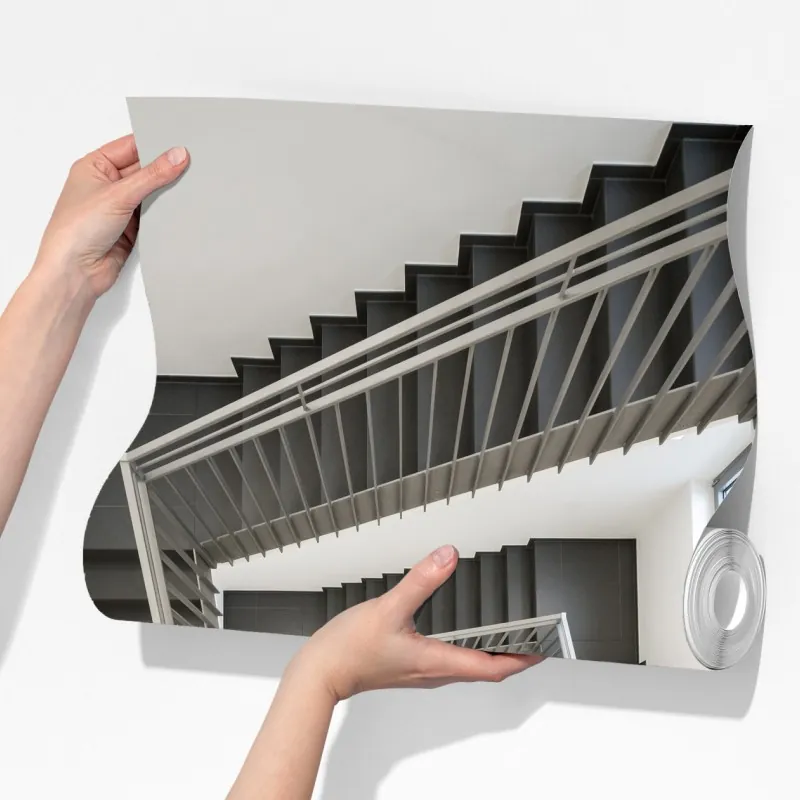 Fototapeta geometryczna klatka schodowa w perspektywie – Wallissimo® Fototapeta geometryczna klatka schodowa w perspektywie – Wallissimo®