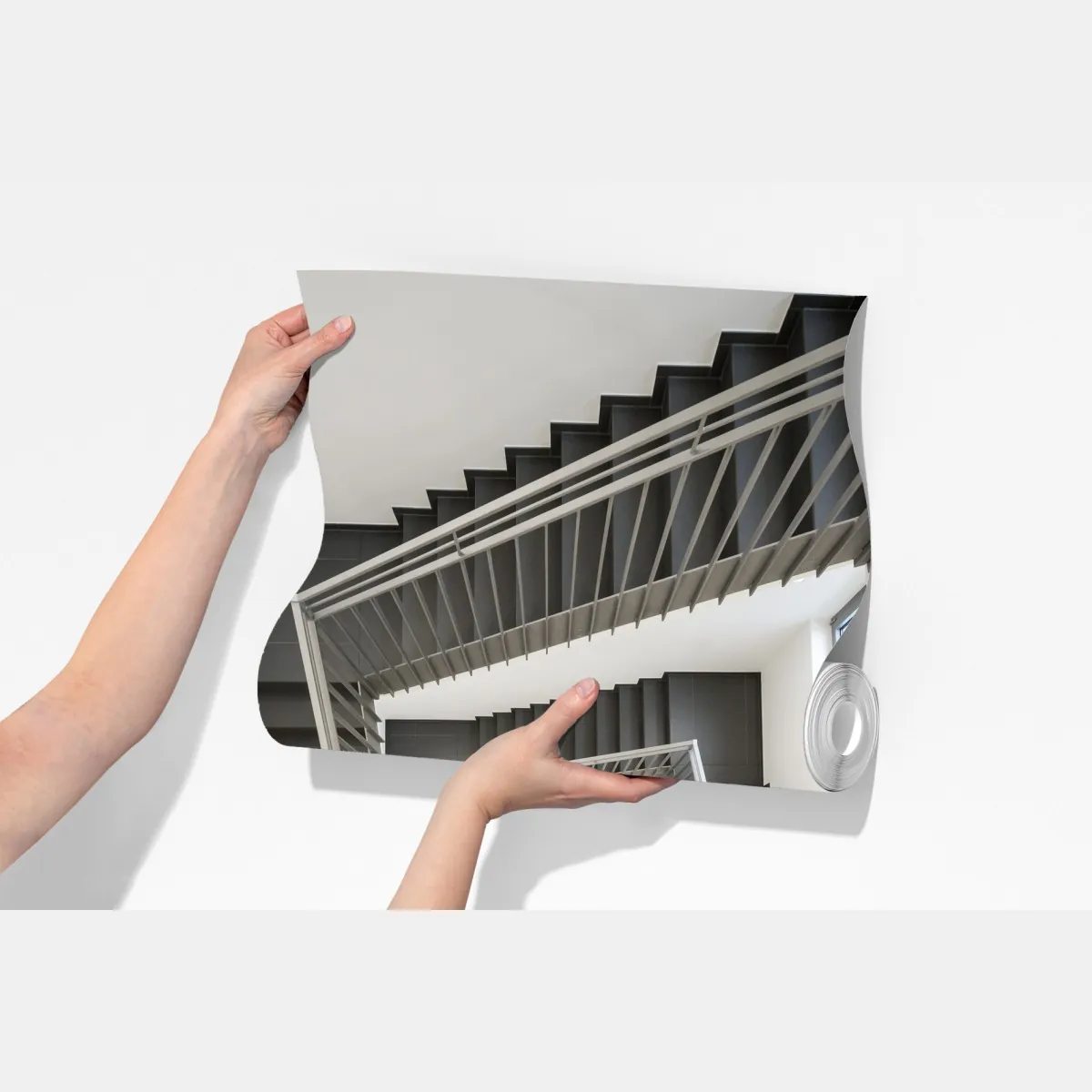 Fototapeta geometryczna klatka schodowa w perspektywie – Wallissimo® Fototapeta geometryczna klatka schodowa w perspektywie – Wallissimo®