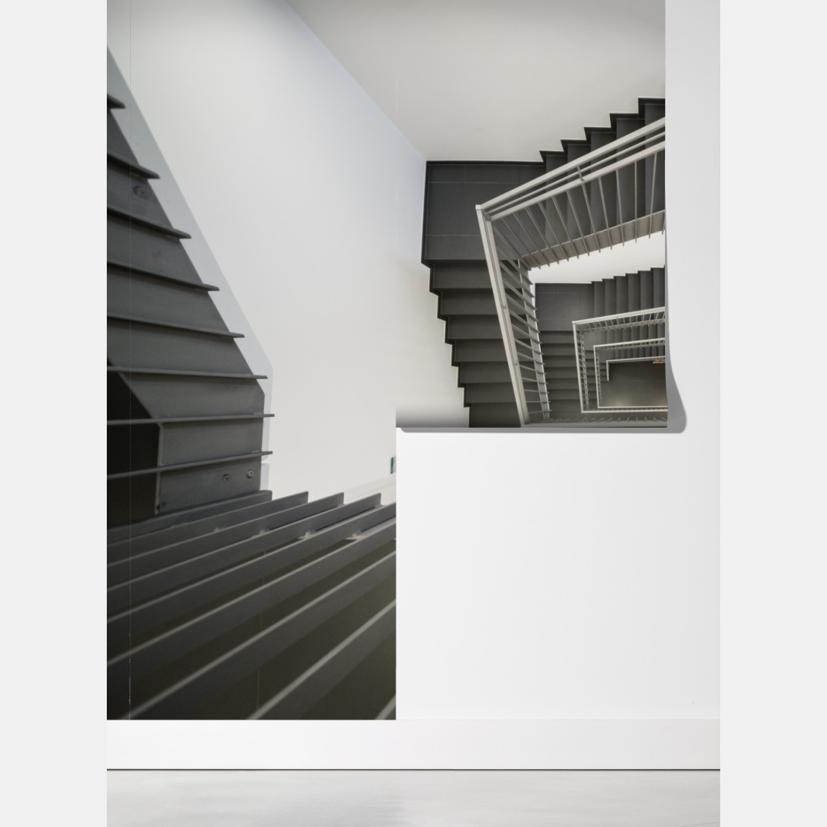 Fototapeta geometryczna klatka schodowa w perspektywie – Wallissimo® Fototapeta geometryczna klatka schodowa w perspektywie – Wallissimo®