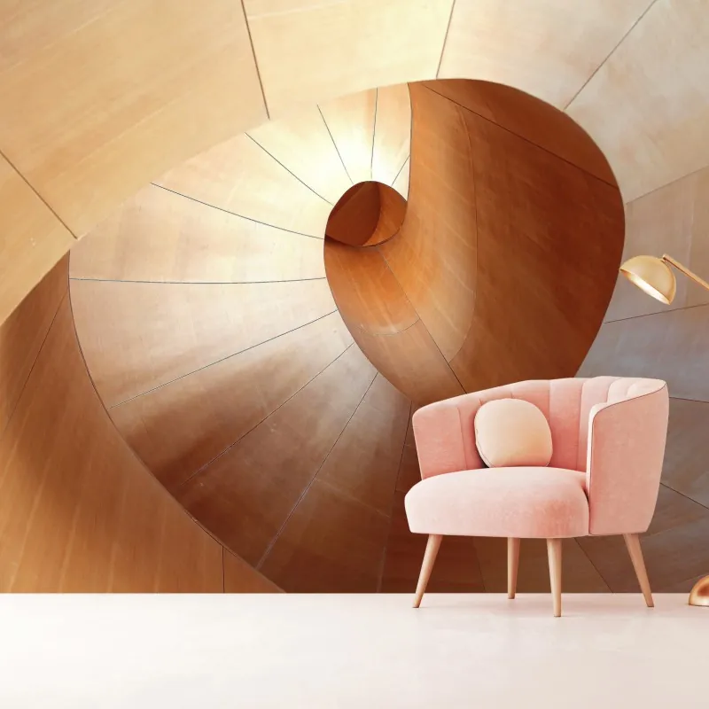 Fototapeta ciepła drewniana spirala