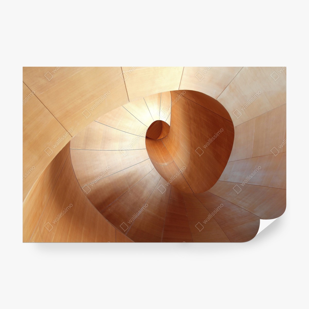 Fototapeta ciepła drewniana spirala – Wallissimo® Fototapeta ciepła drewniana spirala – Wallissimo®