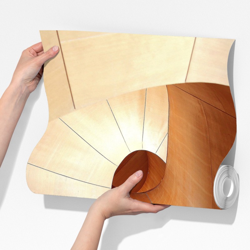 Fototapeta ciepła drewniana spirala – Wallissimo® Fototapeta ciepła drewniana spirala – Wallissimo®