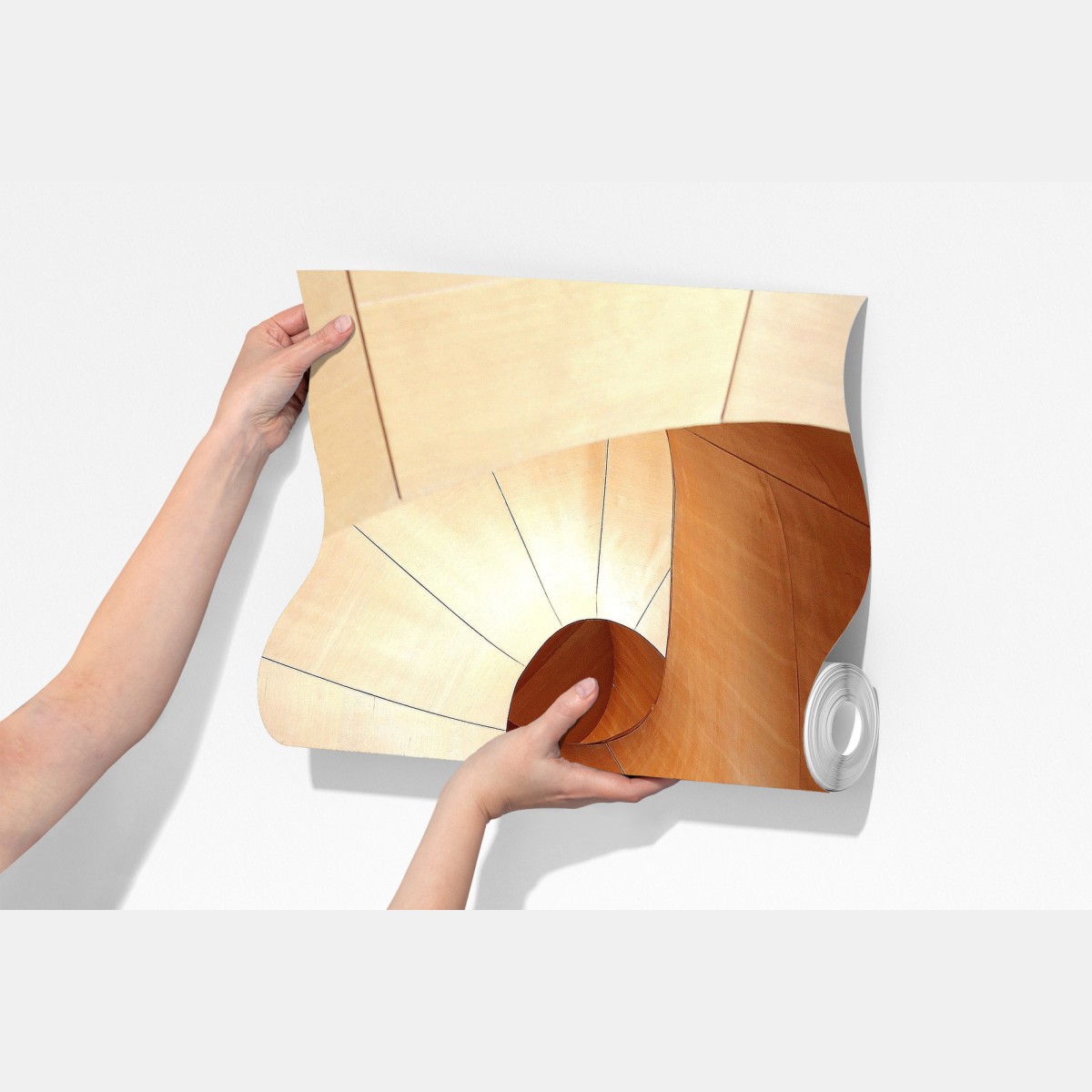 Fototapeta ciepła drewniana spirala – Wallissimo® Fototapeta ciepła drewniana spirala – Wallissimo®