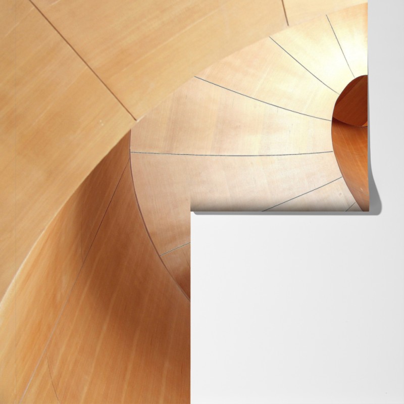 Fototapeta ciepła drewniana spirala – Wallissimo® Fototapeta ciepła drewniana spirala – Wallissimo®