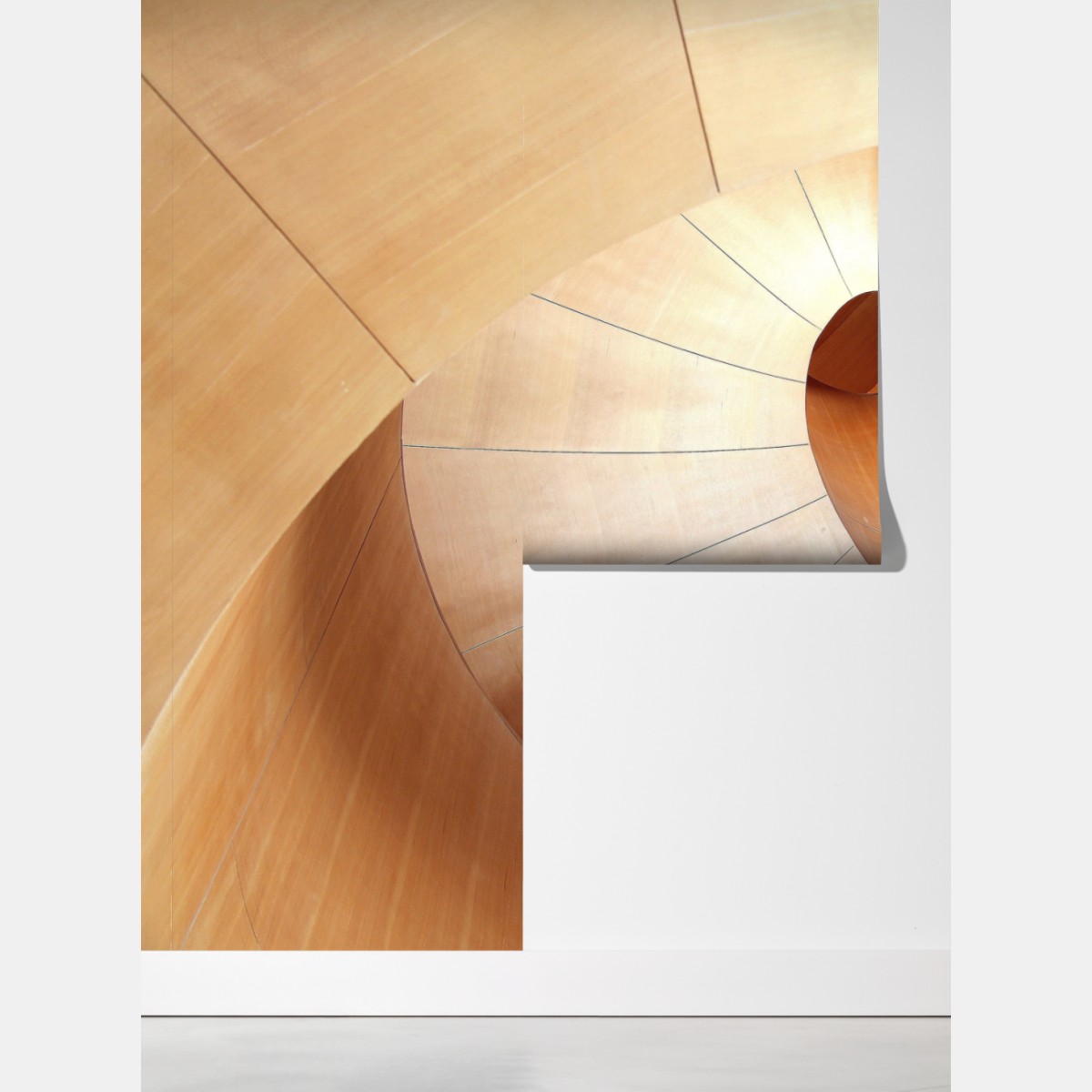 Fototapeta ciepła drewniana spirala – Wallissimo® Fototapeta ciepła drewniana spirala – Wallissimo®